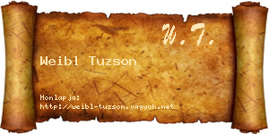 Weibl Tuzson névjegykártya